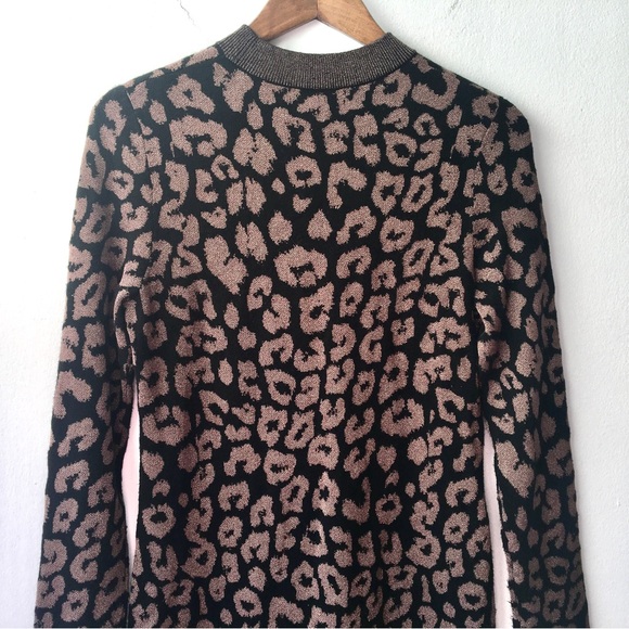 J Crew women’s leopard long sleeve dress. Large size. Stretch fit. - Picture 6 of 14